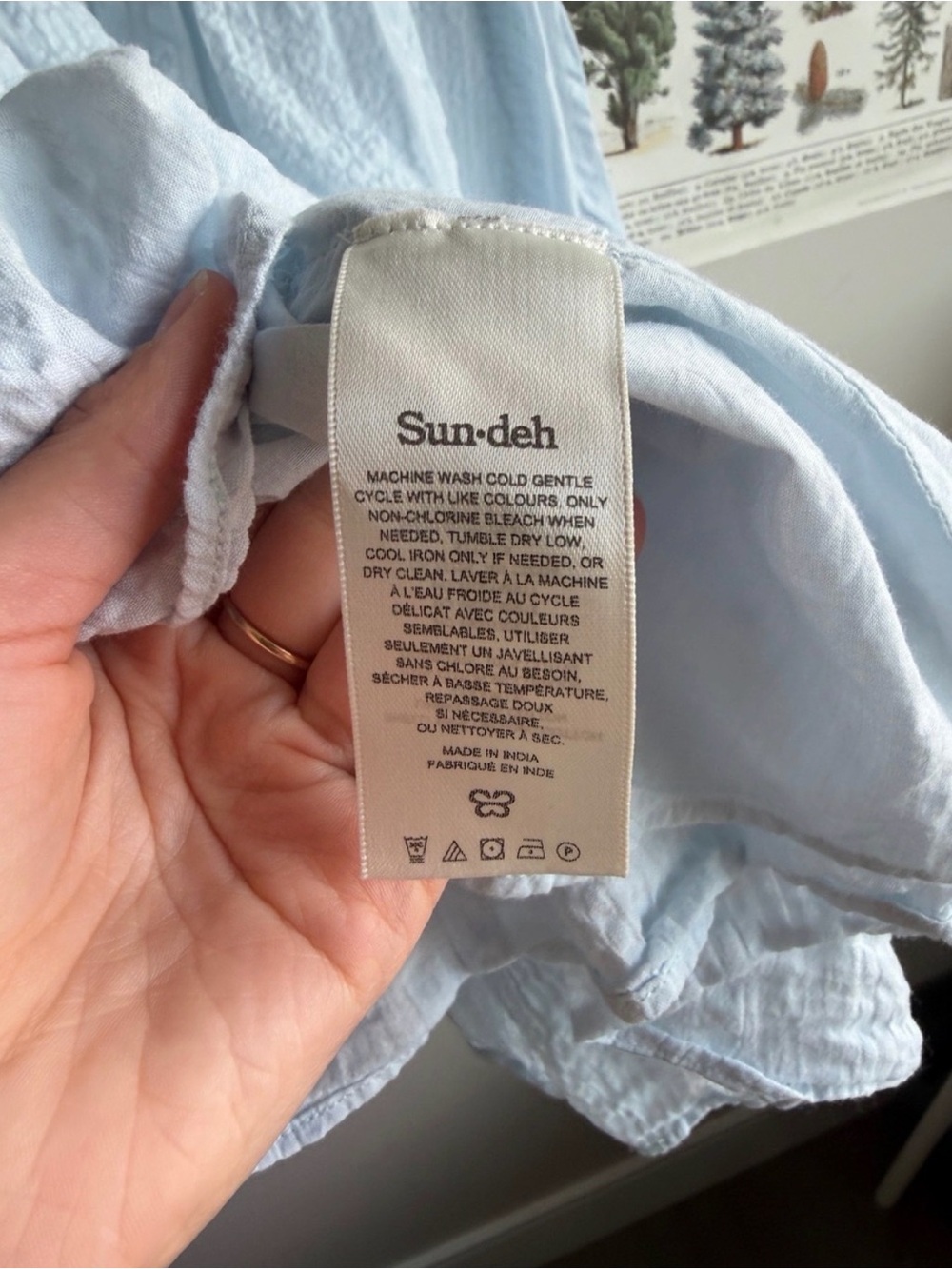 Sunday Best Zane Babydoll Sky Blue Dress Small - Picture 5 of 6